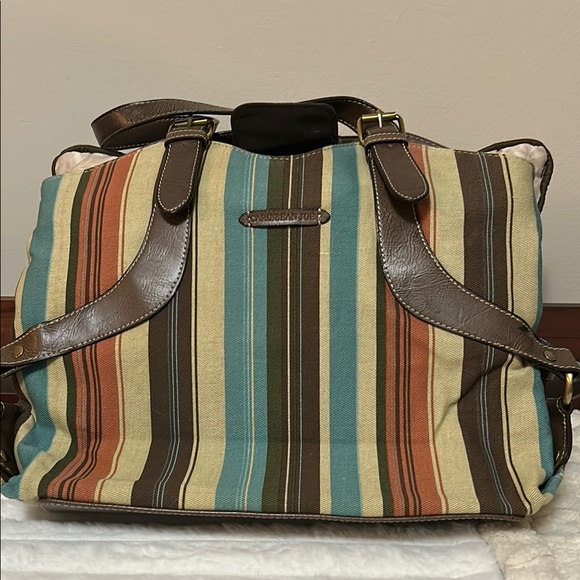 Caribbean Joe Handbags - Caribbean Joe Striped Tote Bag EUC